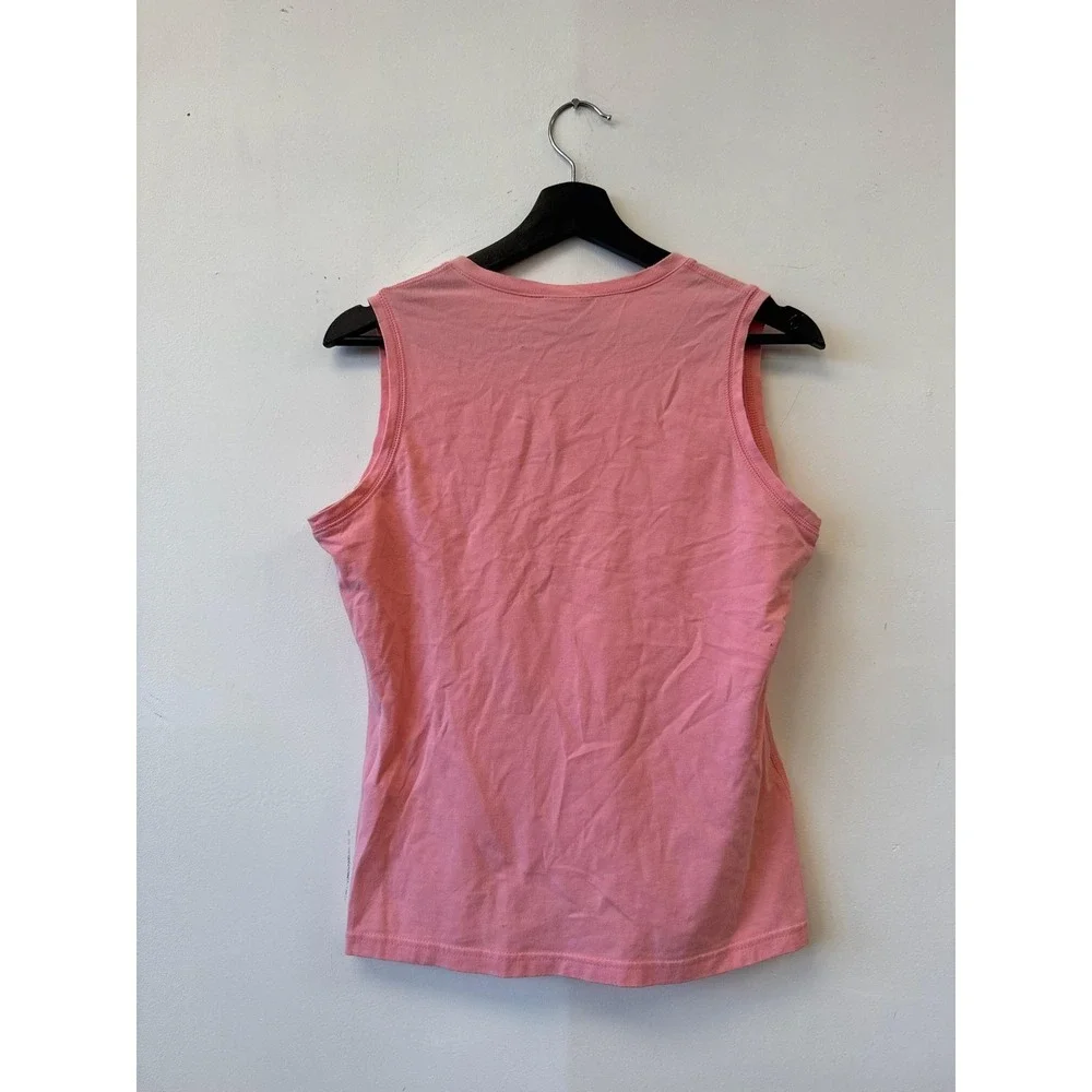 Vintage Nike Shirt Womens Medium Pink Sleeveless‎ V Neck Athletic Tank Top Y2K